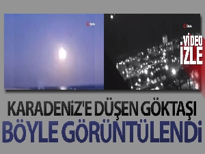 Karadeniz'e düşen göktaşı Soçi'den görüntülendi