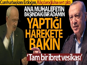 Cumhurbaşkanı Erdoğan: 'Ana muhalefetin başındaki bir adamın yaptığı hareketlere bakın'
