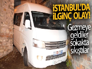 İran'dan İstanbul'a gezmeye geldiler, araçları sokakta sıkıştı