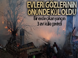 Ahırdan çıktılar, evlerinin alev alev yandığını gördüler