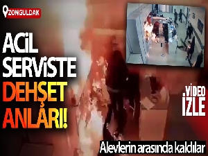 Zonguldak'ta acil servisteki patlama anı kamerada