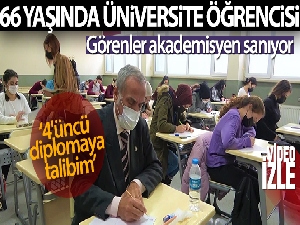 Torunu yaşındakilerle aynı sırada, görenler akademisyen sanıyor