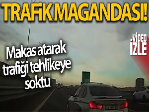 Ankara'da bir sürücü makas atarak trafiği tehlikeye soktu