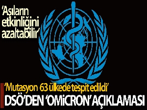 DSÖ: 'Omicron mutasyonu 63 ülkede tespit edildi'