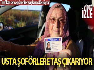 88 yaşındaki Artvinli Emine nine usta şoförlere taş çıkartıyor