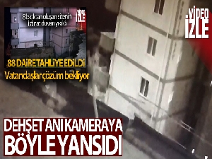 İzmir'de istinat duvarı apartmanın üzerine böyle yıkıldı: 88 daire boşaltılmıştı