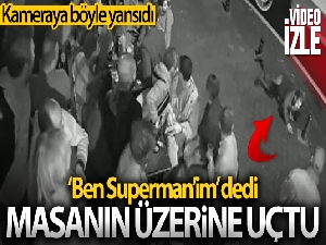 Kadıköy'de ‘Ben Superman'im' diyen adam kafedeki masanın üzerine uçtu