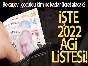 2022 AGİ rakamları belli oldu