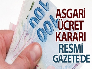 Asgari ücret kararı Resmi Gazete'de! Günlük asgari ücret 166.80 lira oldu