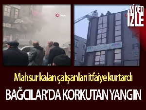 Bağcılar'da elektrikçi dükkanında korkutan yangın: Çalışanları itfaiye kurtardı