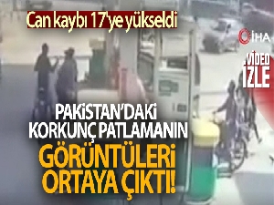 Pakistan'daki patlamaya ait görüntüler ortaya çıktı