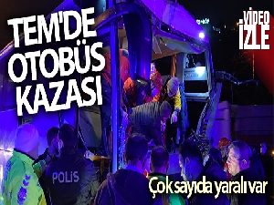TEM'de otobüs kazası, çok sayıda yaralı var