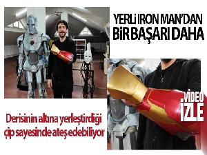 Derisinin altına yerleştirdiği çip sayesinde Iron Man gibi ateş edebiliyor