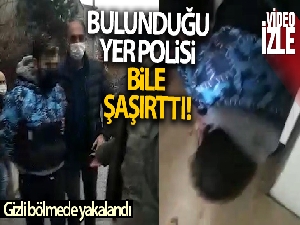 Firari hükümlü dolap içindeki gizli bölmede yakalandı