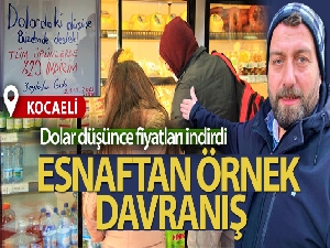 Kocaeli'de esnaftan örnek davranış