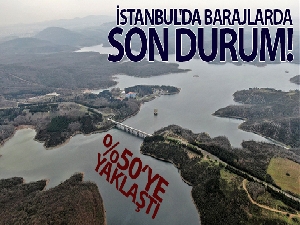 İstanbul'da barajların su seviyesi yüzde 50'ye yaklaştı
