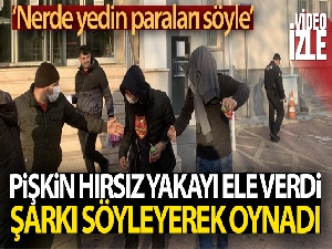 Adliyeye sevk edilen pişkin hırsız şarkı söyleyerek oynadı