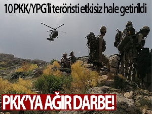 MSB: '13 PKK/YPG'li teröristi etkisiz hale getirildi'