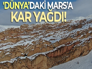 'Dünya'daki Mars'a kar yağdı