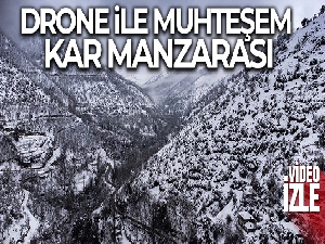 Drone ile muhteşem kar manzaraları