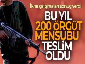 İkna çalışmaları sonucu bu yıl 200 örgüt mensubu teslim oldu