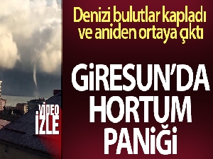 Giresun'da denizde hortum çıktı