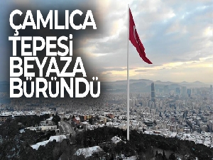 Çamlıca Tepesi beyaza büründü