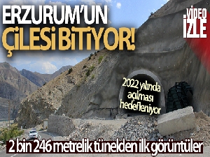 Erzurum'un çilesi bitiyor, 2 bin 246 metrelik tünelden ilk görüntü geldi