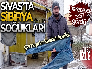 Sivas'ta hava sıcaklığı sıfırın altında 25 dereceye kadar düştü
