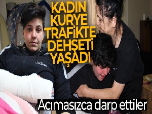 Kadın kurye trafikte dehşeti yaşadı
