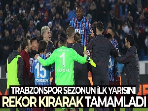 Trabzonspor, sezonun ilk yarısını rekor kırarak tamamladı