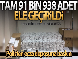 Ecza deposunda reçetesiz ilaç ve ürün ele geçirildi