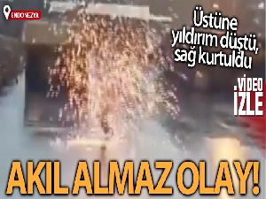 Endonezya'da üzerine yıldırım düşen güvenlik görevlisi sağ kurtuldu