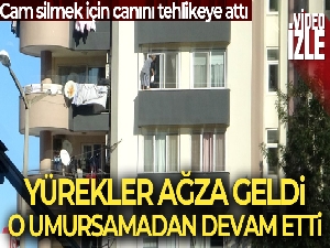 Pencerede ölümüne temizlik