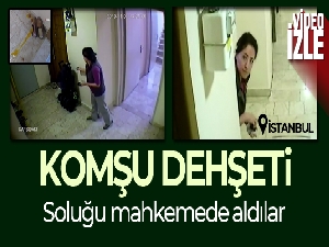 Ev sahiplerini canından bezdiren komşu dehşeti kameraya yansıdı
