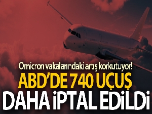 ABD'de yaklaşık 740 uçuş daha iptal edildi