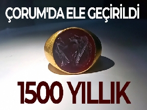 Alıcı kılığına giren jandarma ekipleri 1500 yıllık altın yüzük ele geçirdi