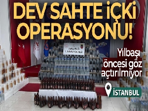 İstanbul'da yılbaşı öncesi 7 bin 400 litre sahte içki ele geçirildi