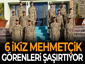 6 İkiz Mehmetçik görenleri şaşırtıyor
