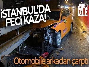 TEM Otoyolunda ticari taksi, sağ şeritte arıza yapan otomobile arkadan çarptı: 1'i ağır 2 yaralı