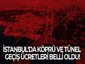 Ulaştırma ve Altyapı Bakanlığı İstanbul'da köprü ve tünel geçiş ücretlerini açıkladı