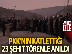 PKK'nın Hamzalı'da katlettiği 23 şehit törenle anıldı