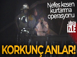 Dumanların arasında kalan vatandaşları itfaiye ekipleri kurtardı