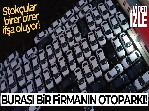 Arnavutköy'de firmanın otoparkında bekleyen sıfır araçlar dikkat çekti