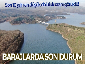 İstanbul'da baraj doluluk oranlarında son durum: Yüzde 48.72