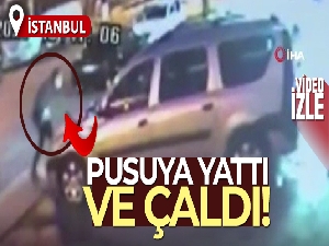 Pendik'te 400 bin TL'lik aracı saniyeler içinde çaldı