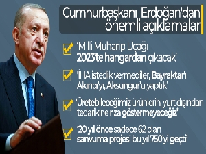 Cumhurbaşkanı Recep Tayyip Erdoğan'dan önemli açıklamalar