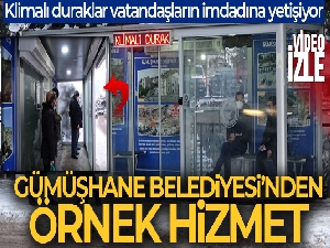 Klimalı duraklar soğuk kış aylarında vatandaşların imdadına yetişiyor