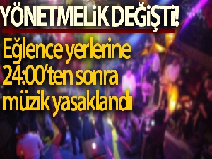 'Hassas alanlar'da 24.00'ten sonra canlı müzik yasaklandı