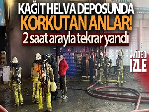 Sultanbeyli'de kağıt helva deposu 2 saat arayla tekrar yandı